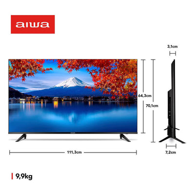 Smart TV Aiwa 50"" Android 4k Comando de Voz Dolby Áudio Hdr10 AWSTV50BL02A