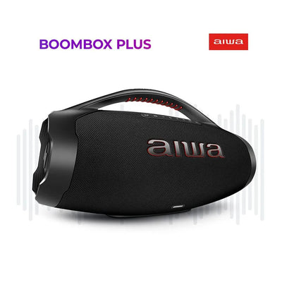 Caixa De Som Aiwa Boombox Plus Com 3 Alto-falantes Bivolt e Com Proteção Ip66 Contra Água e Poeira AWS-BBS-01B - 200W