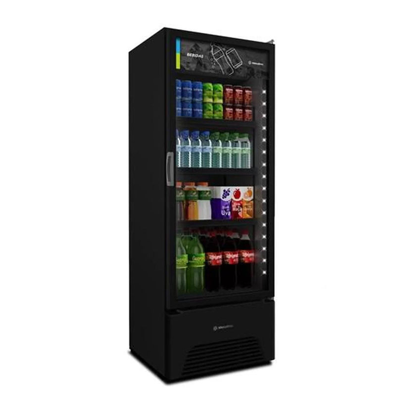 Expositor de Bebidas  Metalfrio 398 Litros VB40AH Frost Free Porta de Vidro Preto 110V