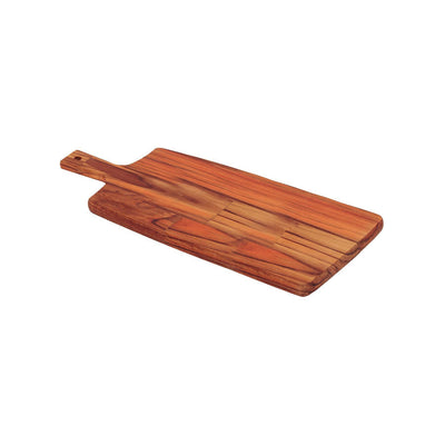 Tábua Retangular para Pão Tramontina Kitchen em Madeira Teca com Cabo 48x19,5 cm