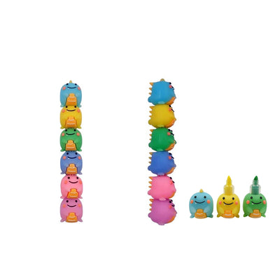 Caneta Mini Marca Texto 5 Cores Dinossauro