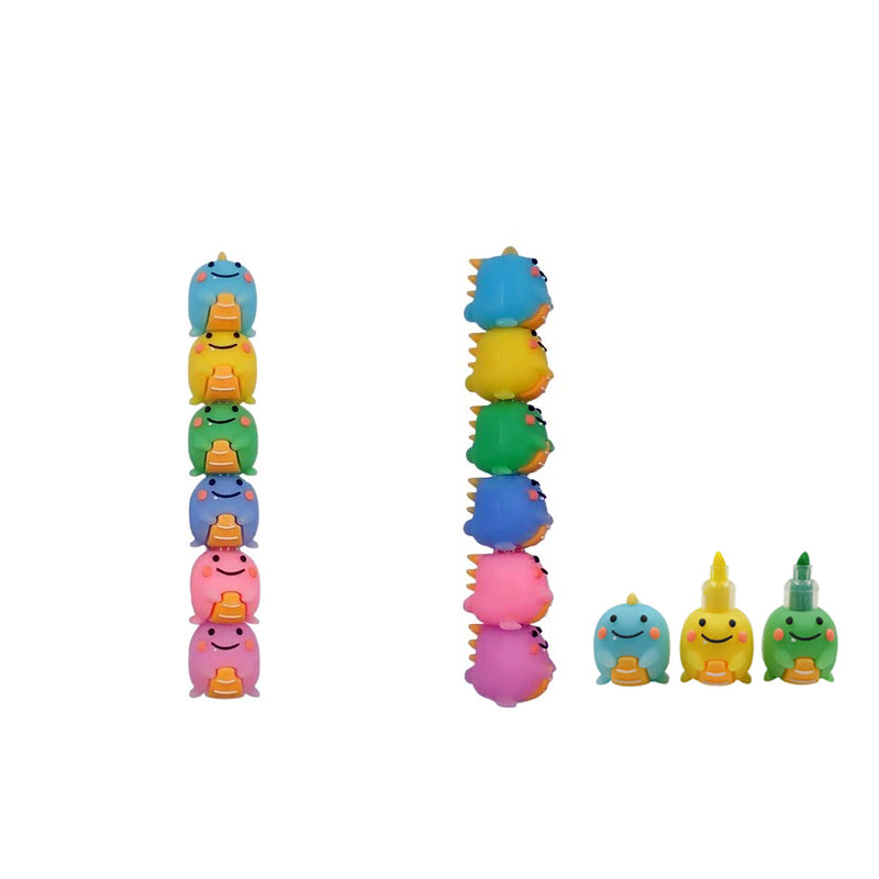 Caneta Mini Marca Texto 5 Cores Dinossauro