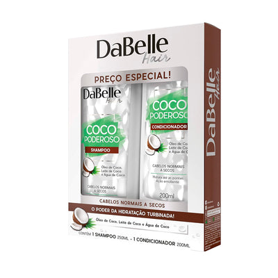 Kit Shampoo 250 Ml / Condicionador 175 Ml - Dabelle Coco Poderoso
