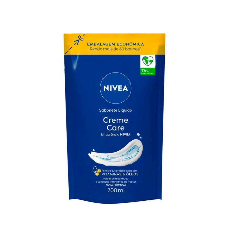 Refil Sabonete Líquido Corporal Nivea Creme Care - 200ml