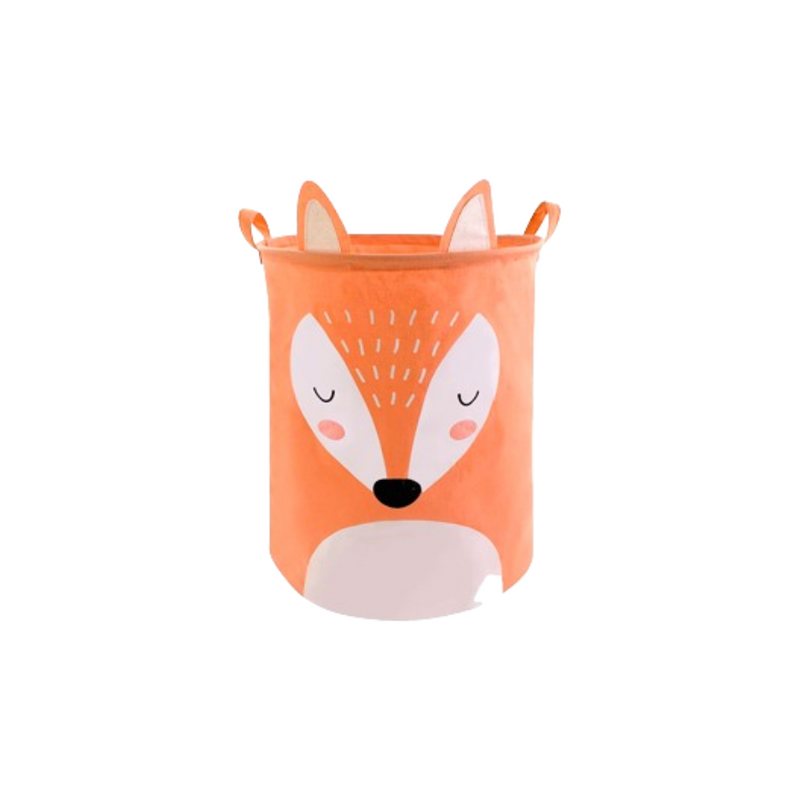 Cesto Organizadora Dobrável Fofo Infantil Raposa 35x40cm