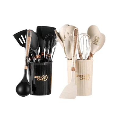 Conjunto De Utensílios De Cozinha De Silicone - 12 Peças