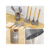 Conjunto De Utensílios De Cozinha De Silicone  Cabo de Madeira - 12 Peças