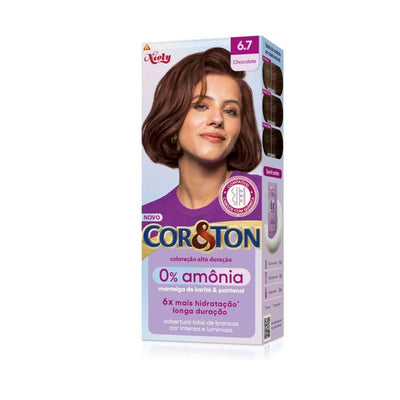 Niely  Kit Creme Coloração Cor&ton  0% Amônia  6.7  Chocolate