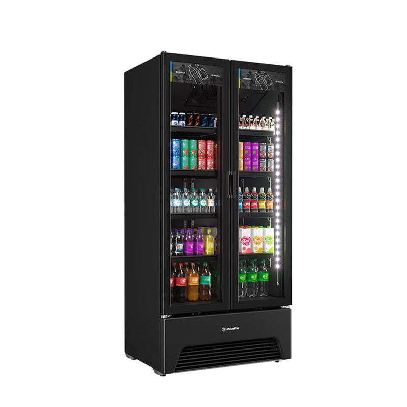 Refrigerador Expositor Porta Dupla Slim - 752L VB70AHB008 All Black 127v