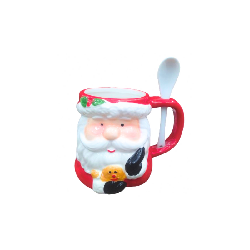 Caneca Natalina 3D Diversas + Colher