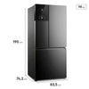 Geladeira Electrolux Frost Free French Door Inverter 590L Inox Preta 110v IM8B