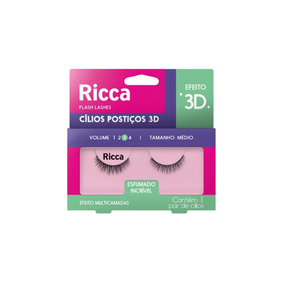 Cílios 3D Ricca Volume 03 Médio - 406