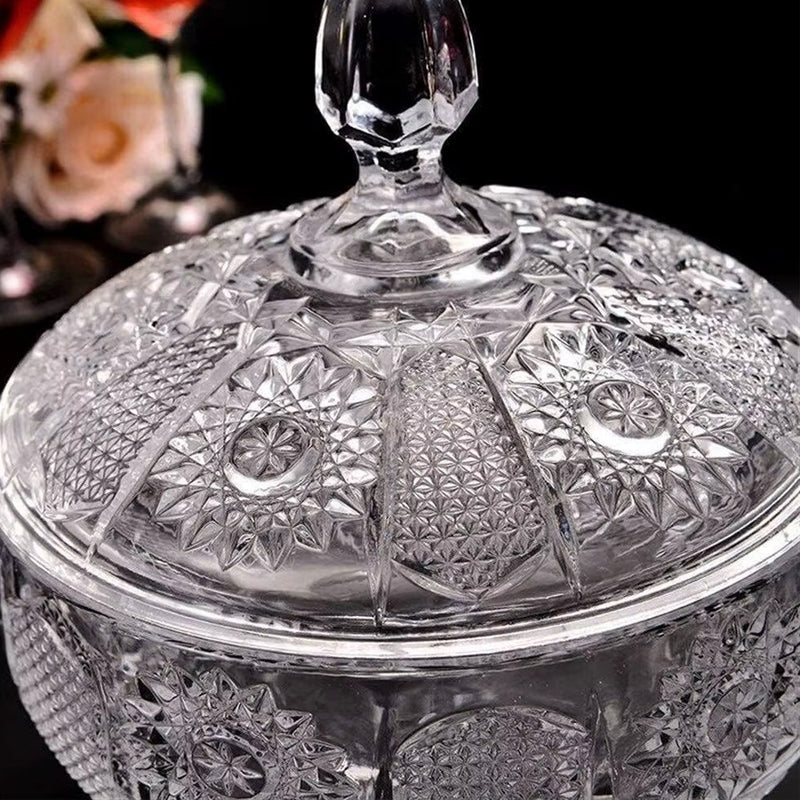 BOMBONIERE DE VIDRO CRISTAL DELI 25CMX16CM