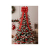 Laço Decorativo Natalino Vermelho “Merry Christmas” - 33x135 cm