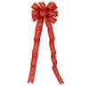 Laço Decorativo Natalino Vermelho “Merry Christmas” - 33x135 cm