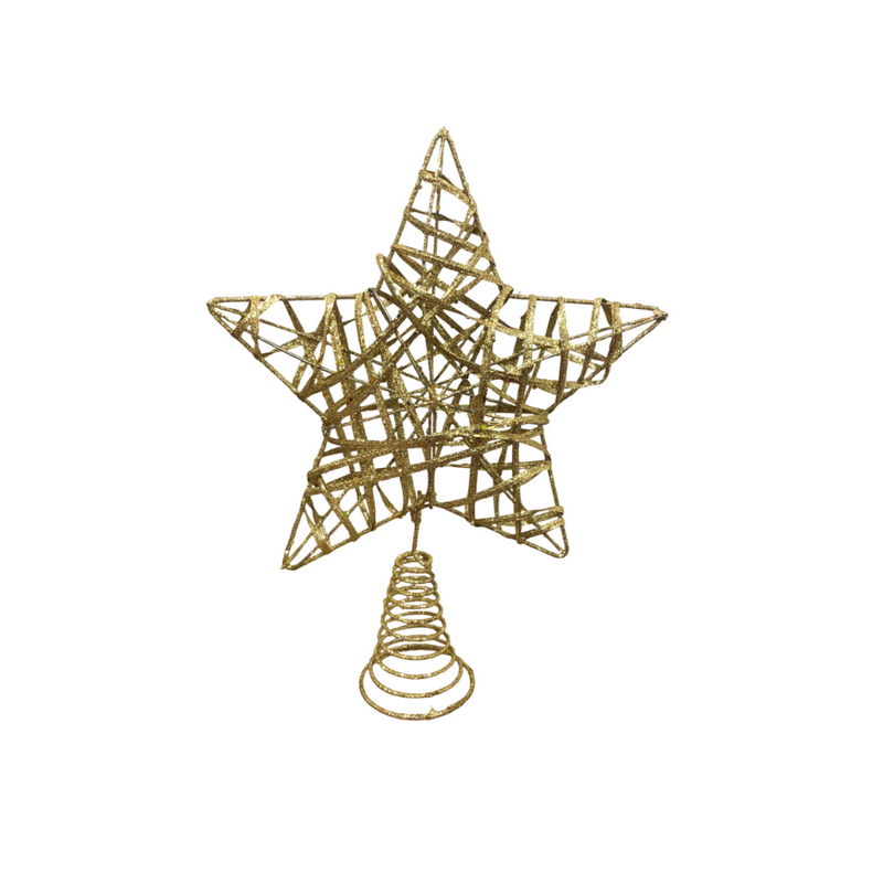 Topo de Árvore Estrela Dourada25x20 Cm