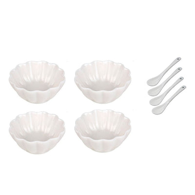 Kit Petisqueira Redonda de Porcelana 8 Peças - 9,5 cm