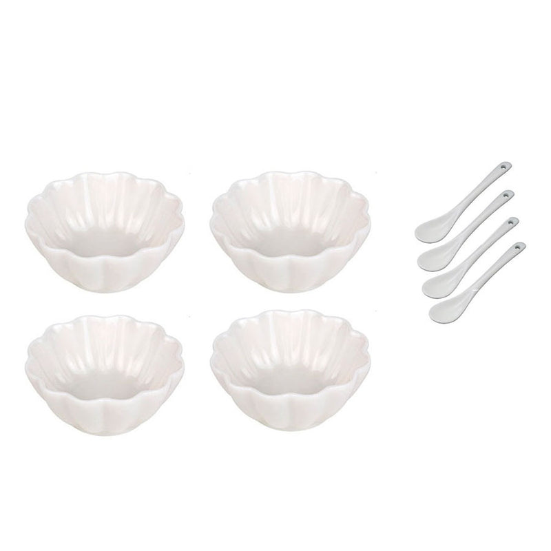 Kit Petisqueira Redonda de Porcelana 8 Peças - 9,5 cm
