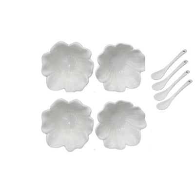 Kit Petisqueira Flor Em porcelana 8 PEÇAS  9,5