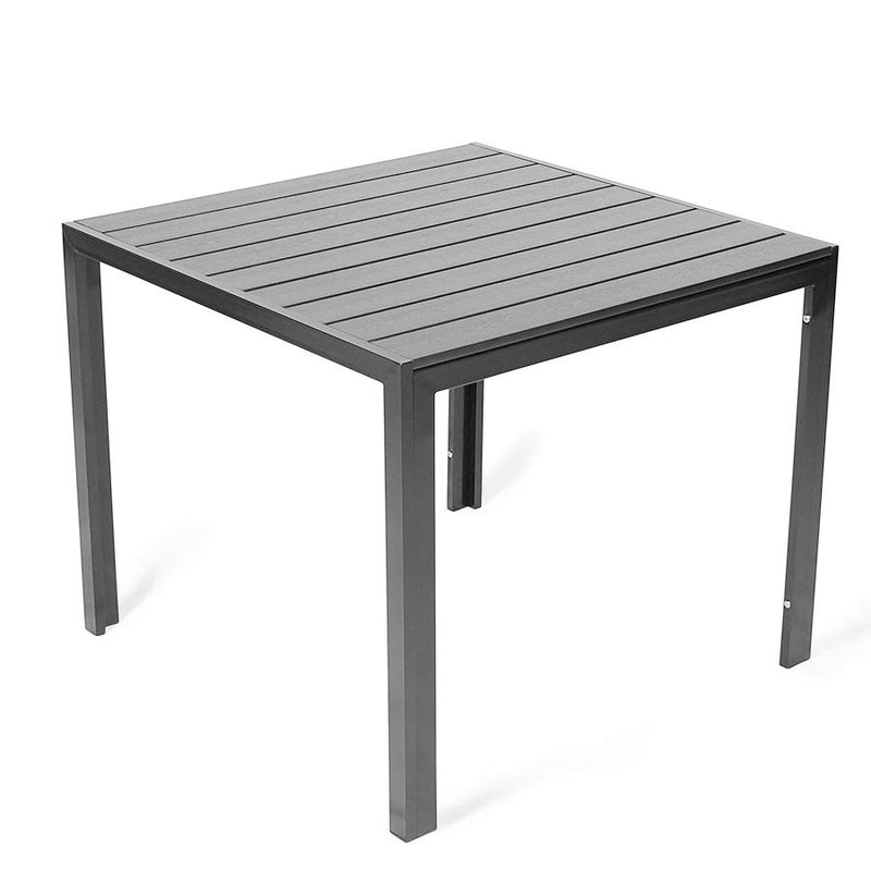 Mesa Quadrada em Madeira Preta - 80x80x72 cm
