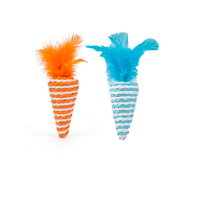 Brinquedo para Gato com Pena 12x4 cm – Cores Sortidas (Vendido por Unidade)