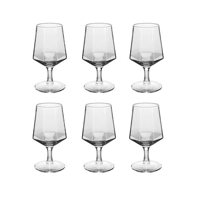 Jogo De Taça Vidro Cristal 435Ml  6 Peças Deli
