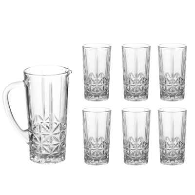 Jogo  Jarra e 6 Copos Vidro Class Home Deli