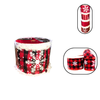Fita Natalina Decorada Vermelha Estampas Diversas 6,3cm 5m