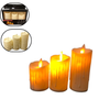 Kit 3 Velas Plástico Luz Amarela BT-277