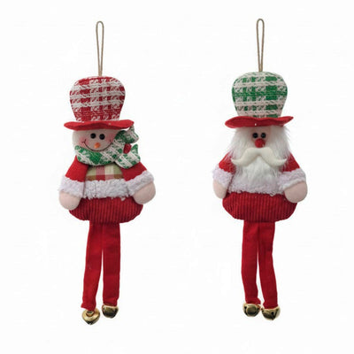 Enfeite Natalino de Pendurar 28cm - Papai Noel ou Boneco de Neve