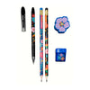 Kit Escolar 2 Lápis Preto HB + 1 Caneta Azul + 1 Borracha + 1 Apontador Love Flowers - Molin