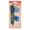 Kit Escolar 2 Lápis Preto HB + 1 Caneta Azul + 1 Borracha + 1 Apontador Love Flowers - Molin