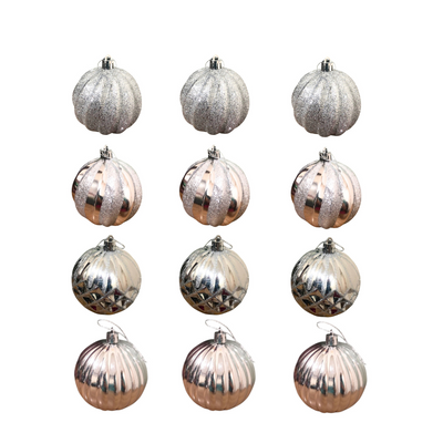 Bolas para Árvore de Natal Cores Diversas 12 Peças 8cm