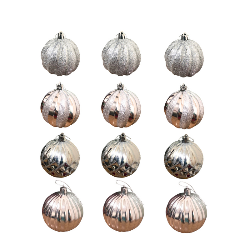 Bolas para Árvore de Natal Cores Diversas 12 Peças 8cm