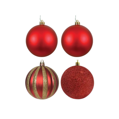 Bola Para Àrvore De Natal - 4 Peças 15? Cm   Cores Diversas