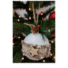 Bolas Decorativas de Natal com Estrela e Pinhas - 7cm (Kit com 3 Unidades)