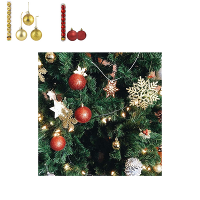 Bola Para Àrvore de Natal Colorida - 12 Peças 8 Cm
