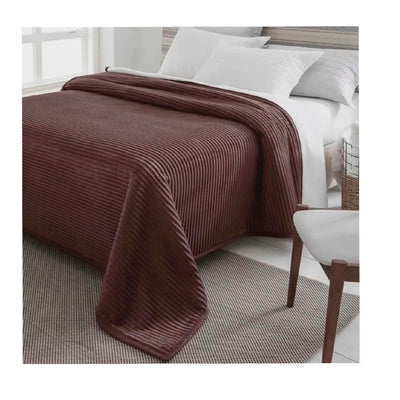 Cobertor Dyuri Casal Com Cinta 1,80 x 2,20m  Marrom Java
