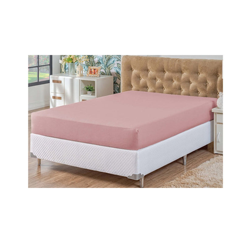 Lençol com Elástico AZ King 1 Peça - Rose