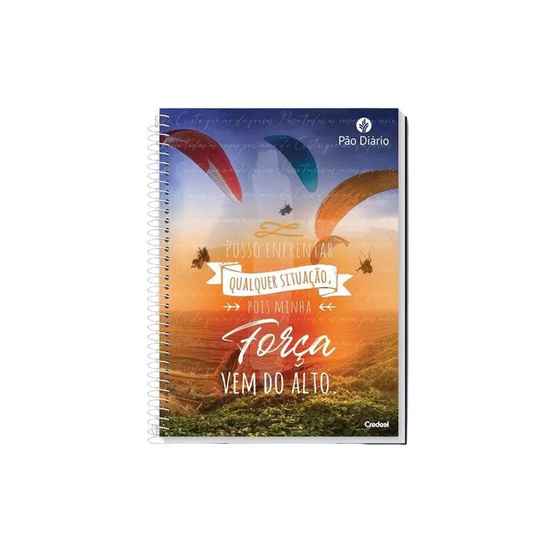 Caderno Capa Dura 80 Folhas Pão Diário Floral