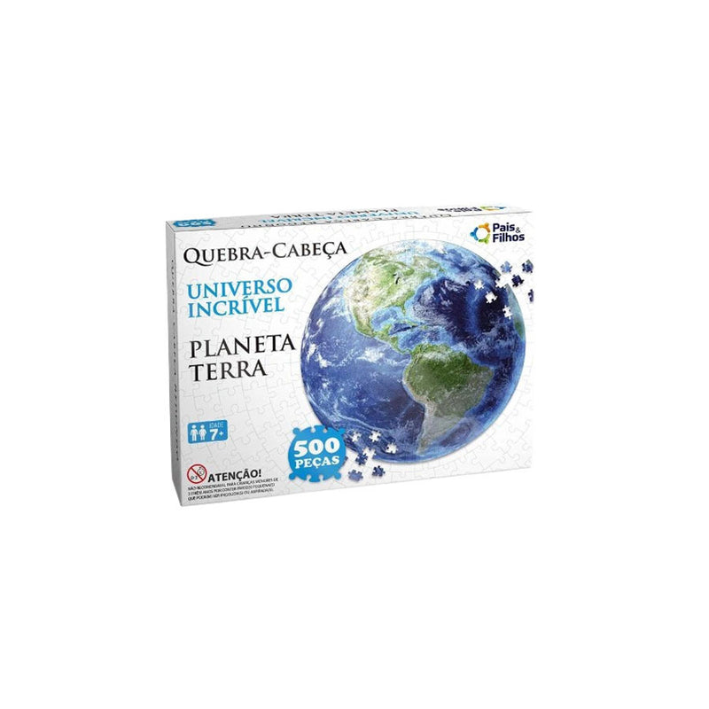 Quebra-Cabeça Redondo 500 peças Planeta Terra