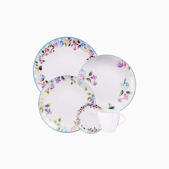 Aparelho de Jantar Tramontina Aura em Porcelana Decorada 20 Peças