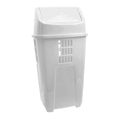 Lixeira Plasvale Basculante Branca - 50L