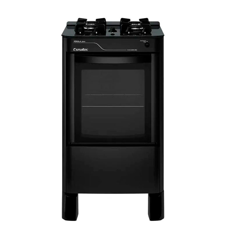 Fogão Esmaltec Perola Glass 4115 4 Bocas com Acendimento Automático Preto