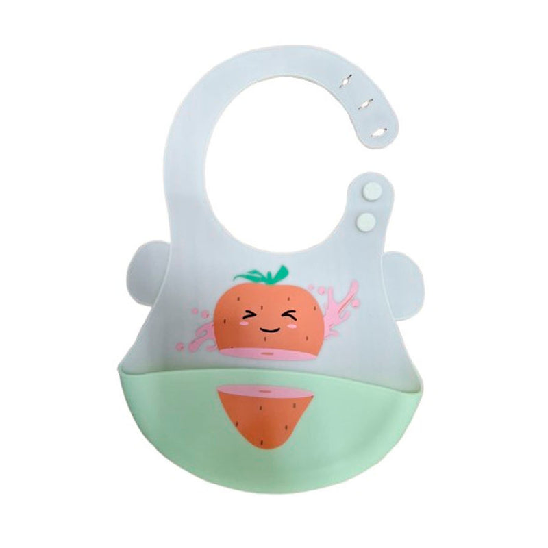 Babador de silicone com pega migalhas