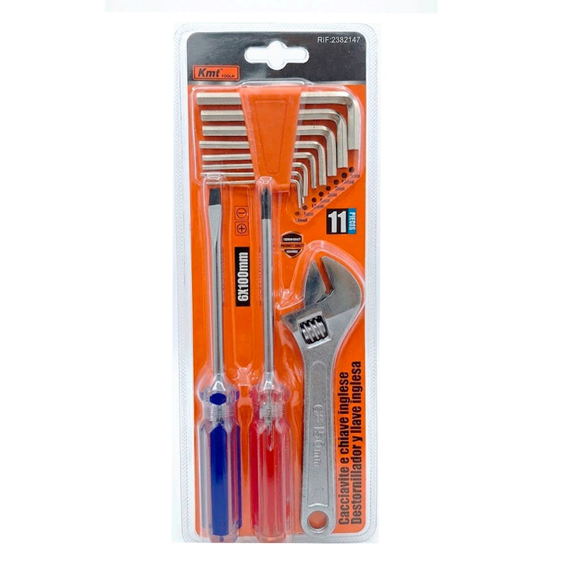 Kit de Ferramentas para Reparos Domésticos 11 Peças - KMT Tools