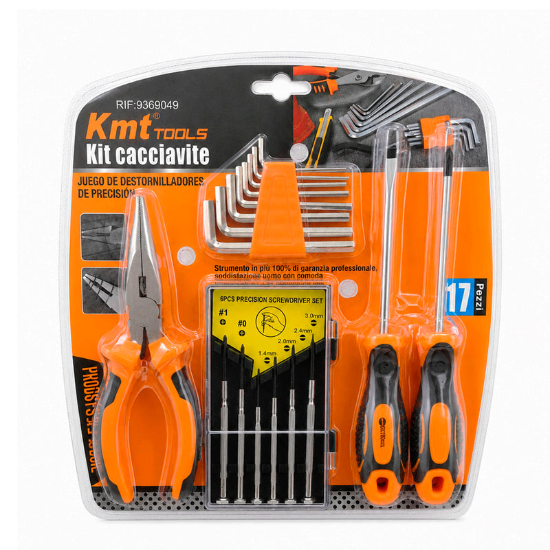 Kit de Ferramentas para Reparos Domésticos 17 Peças -  KMT Tools