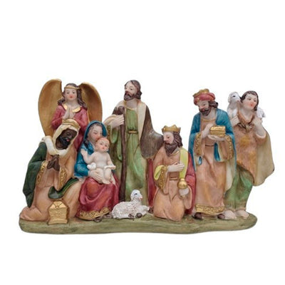 Presépio Decorativo Natalino em Resina - 15 cm