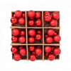 Cachos De Bolas Natalinas Vermelhas 4cm - Kit Com 9 Cachos