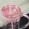 Caneca de Vidro Sakura com Tampa e Flores - 1L
